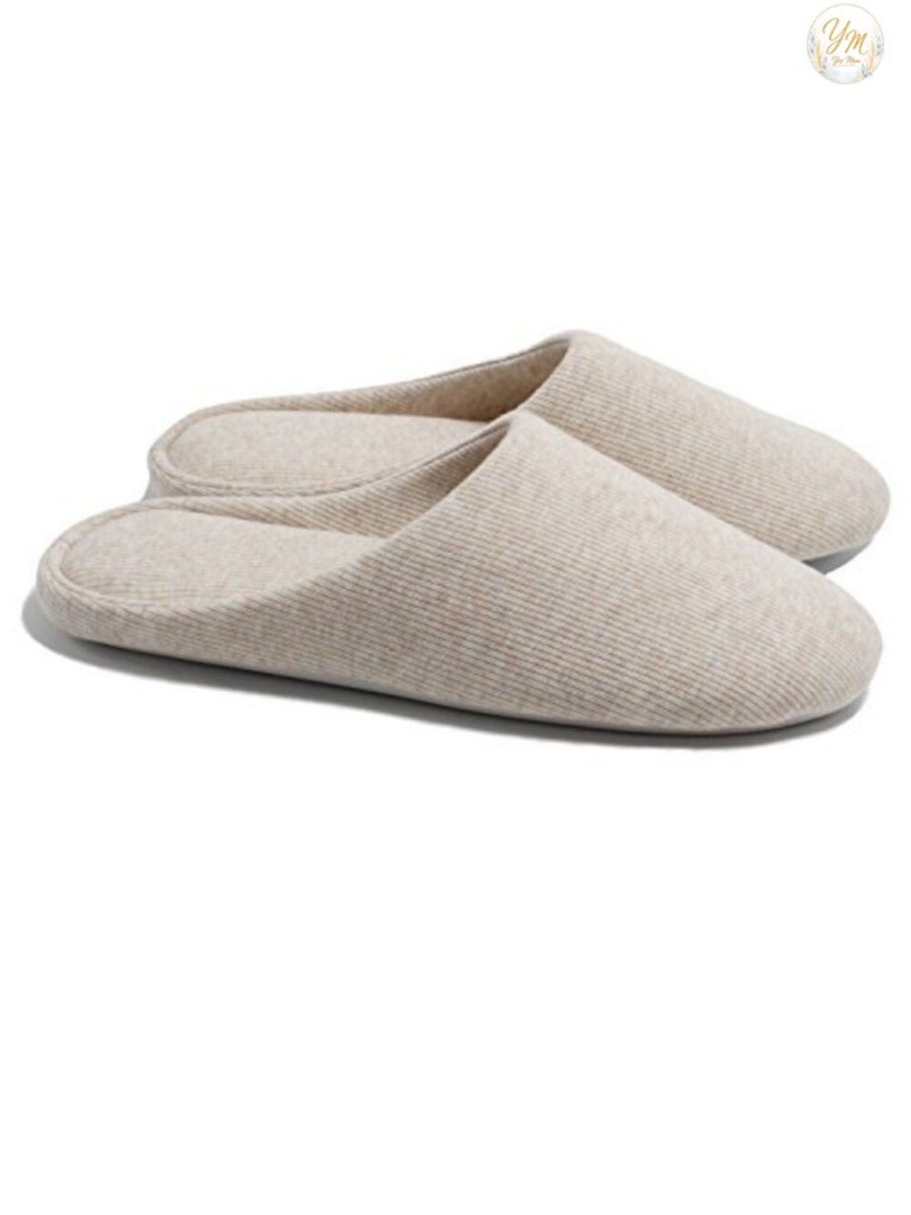Women's Memory Foam Non-Slip Slippers - Breathable Cotton Slip-On Indoor Shoes